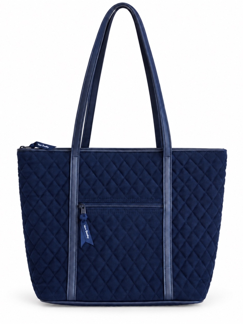 Vera Bradley Dark Navy Quilted Shoulder Tote Bag